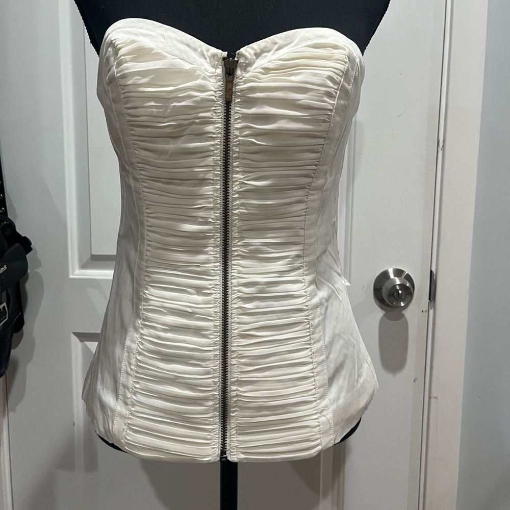 Bebe Ivory Strapless Bustier
